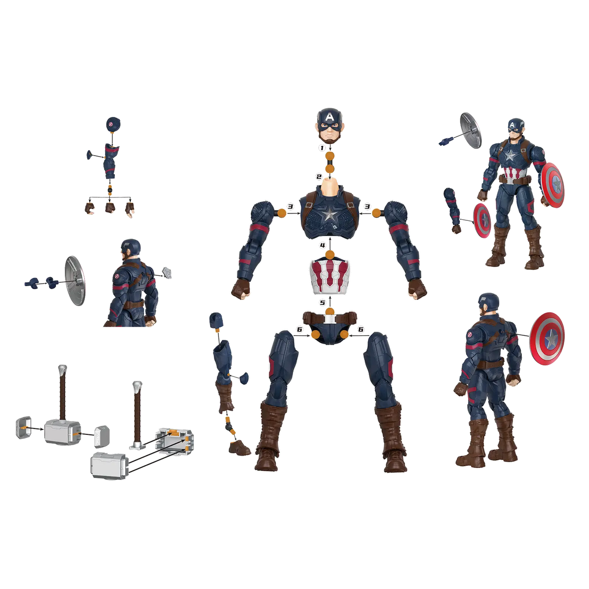 Figurka Kapitan Ameryka Marvel Infinity Saga Champion Class | Blokees